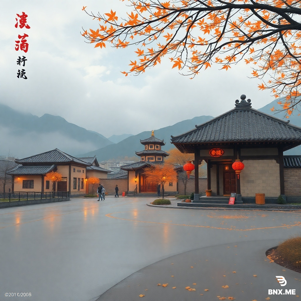 一幅中国古风水墨风格的俯视幻想地图，羊皮纸纹理做旧质感。画面中央是连绵低矮的青州山脉，山脉西侧有一个小村庄叫"瑞溪村"，一条蜿蜒的溪流穿村而过，溪水用淡青色勾勒。村子东边五里外标注"杏花坳"，种满杏树。南边三十里外有一个渡口叫"青石渡"，标注渡船图案。地图右下角是主城"栖梧城"，城中画一座九层高塔"年轮塔"。整体色调为淡赭石与墨色，毛笔书法标注地名，留白处有淡淡云纹。工笔重彩风格，细节清晰，意境悠远。