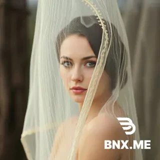 a woman  in a net cloth with no other cloth