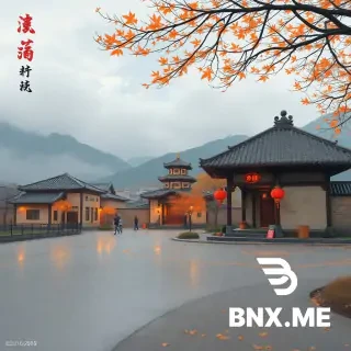 一幅中国古风水墨风格的俯视幻想地图，羊皮纸纹理做旧质感。画面中央是连绵低矮的青州山脉，山脉西侧有一个小村庄叫"瑞溪村"，一条蜿蜒的溪流穿村而过，溪水用淡青色勾勒。村子东边五里外标注"杏花坳"，种满杏树。南边三十里外有一个渡口叫"青石渡"，标注渡船图案。地图右下角是主城"栖梧城"，城中画一座九层高塔"年轮塔"。整体色调为淡赭石与墨色，毛笔书法标注地名，留白处有淡淡云纹。工笔重彩风格，细节清晰，意境悠远。
