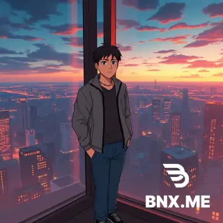 Scene: Panoramic view of Celestial Heights penthouse at night, fire flickering through floor-to-ceiling windows. Background: City skyline with crimson-stained sky, luxury high-rise district. QIN FENG (25 years old, lean athletic build 5'11", oval face with sharp jawline, thin scar across right brow, deep brown eyes with faint golden flecks, short messy black hair) stands at window. He wears simple gray jacket, faded blue jeans, worn black sneakers, thin silver chain necklace. Expression: shock and realization, eyes wide. Style: Ufotable style animation, 8k resolution, sharp line-art, ray tracing, deep contrast, vibrant color grading, display landscape.