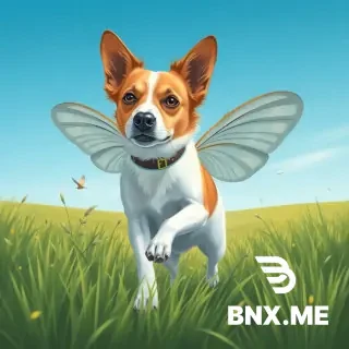 dog follow buterfly